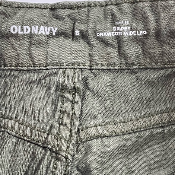 Olive Green Wide-Leg Women's Pants - Picture 10 of 10